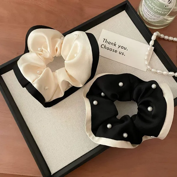 Korean Style Pearl Elastic Hair Ties / Rubber Band (2 Pc)